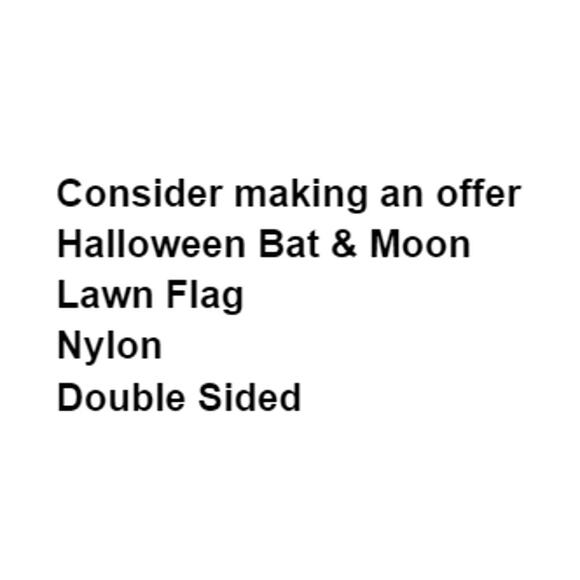 Halloween Bat Moon Yard Flag Nylon Double Sided Classroom Banner Decor Tassel - Picture 2 of 3